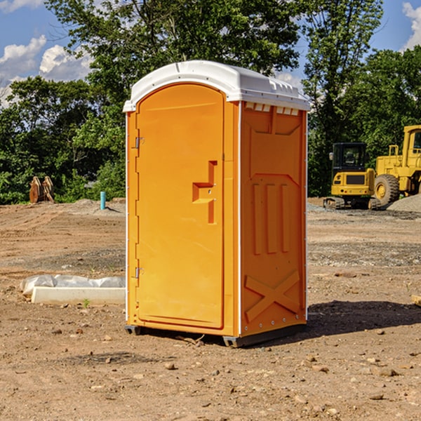 how often are the portable restrooms cleaned and serviced during a rental period in Mellott